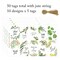 Wrapables Thank You Gift Tags/Kraft Paper Hang Tags for Weddings, Bridal Showers, Baby Showers (50pcs), Green Nature